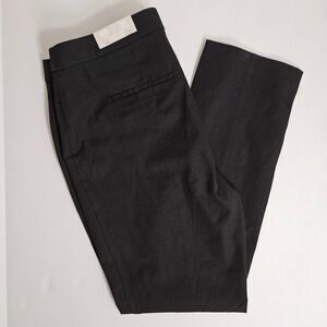 NWT Chico's Women's Comfort Waist Straight Leg Pant 16R Black Cotton Pockets